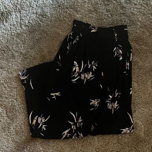 a new day Black Floral Trousers